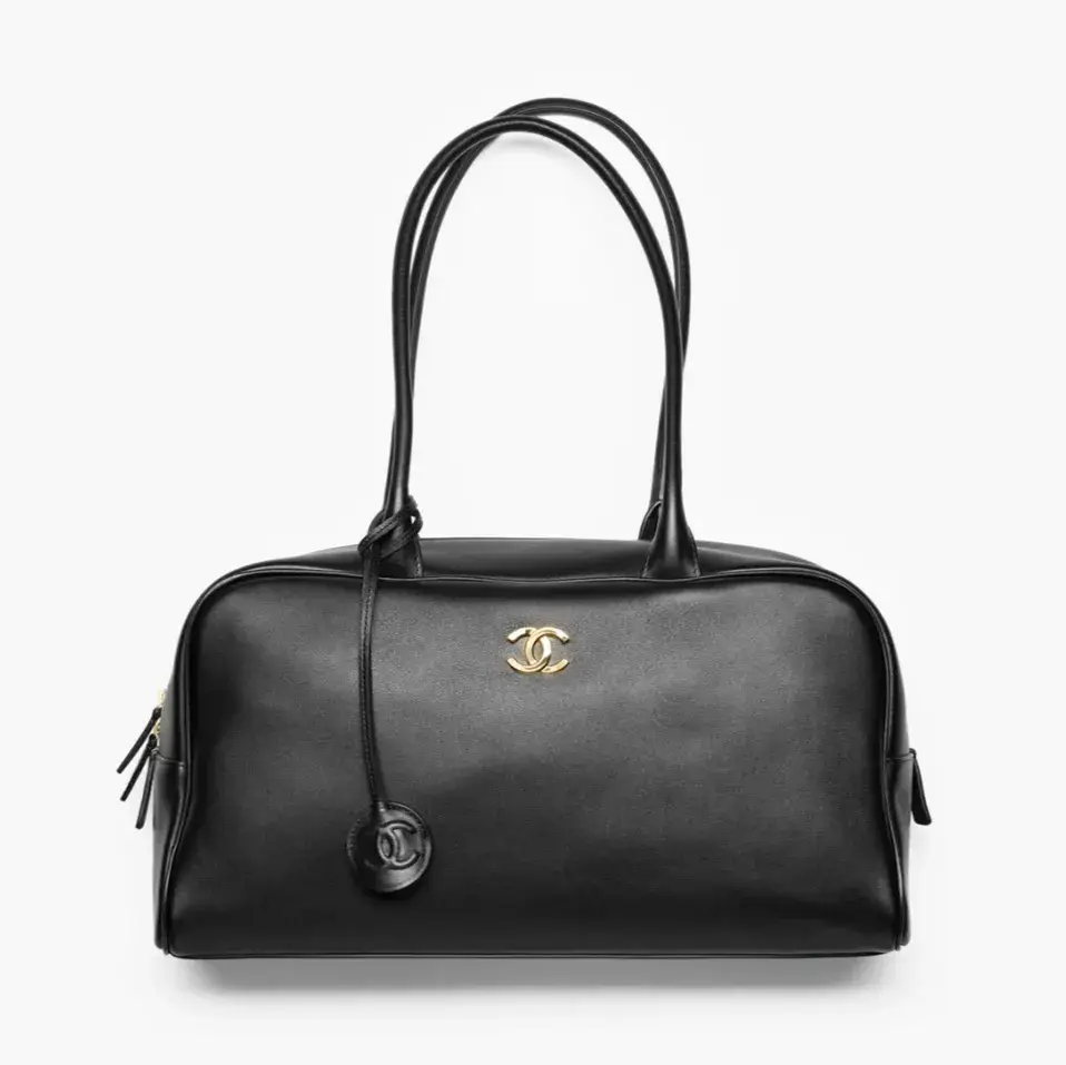 Chanel large bowling bag calfskin gold tone metal AS6211B2387494305