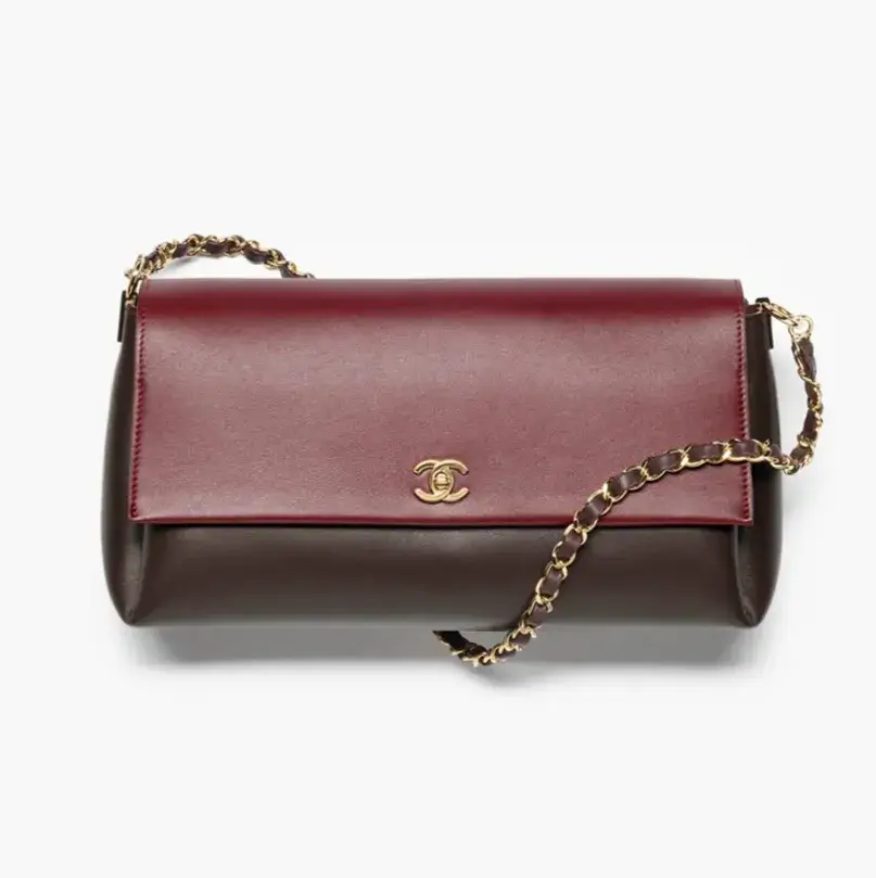 Chanel large flap bag calfskin gold tone metal AS6259B24049U9412