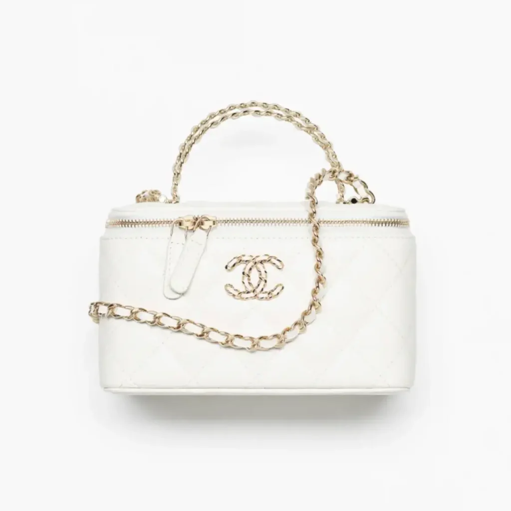 Chanel long vanity with chain grained shiny calfskin gold tone metal AP5182B1030710601