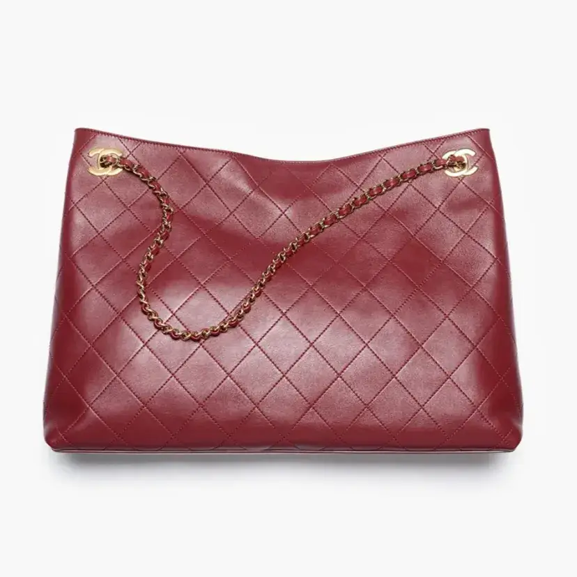 Chanel shopping bag lambskin gold tone metal AS6241B24030U7793