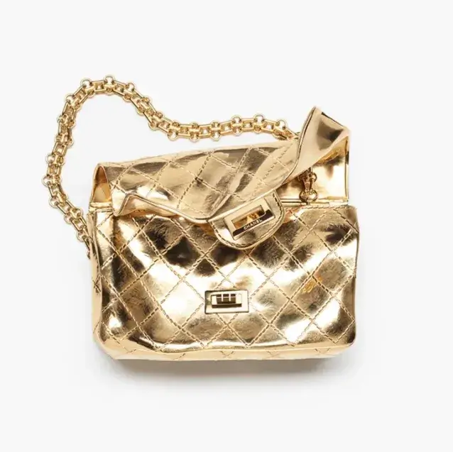 Chanel small evening bag gold tone metal AS6276B24097U9361