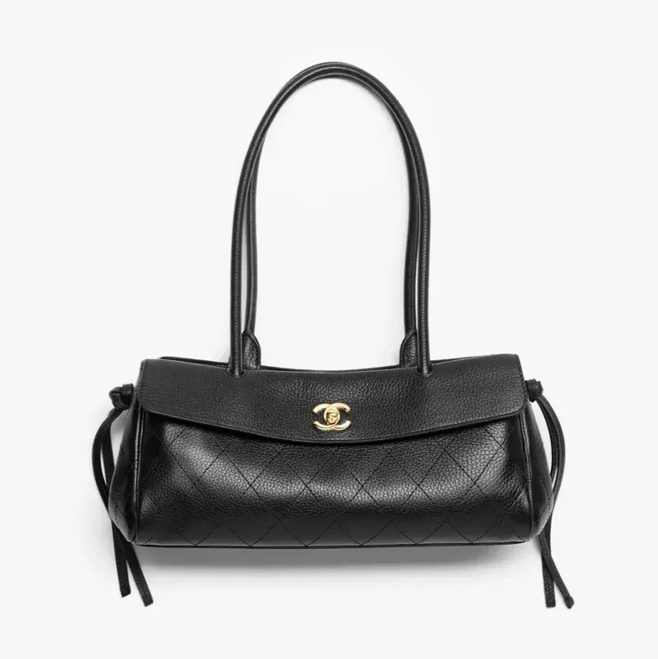 Chanel small shopping bag grained calfskin gold tone metal AS6288B2424894305