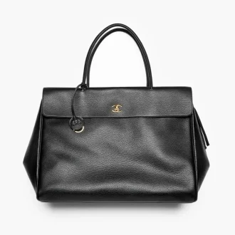 chanel large shopping bag grained calfskin gold tone metal AS6289B2424894305
