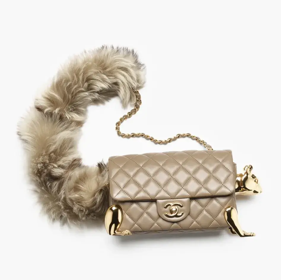 Chanel mini flap bag lambskin shearling lambskin gold tone metal AS6297B24340U8389