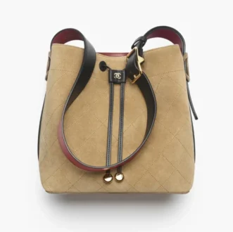 Chanel bucket bag suede calfskin calfskin gold tone metal AS6584B25946UD575
