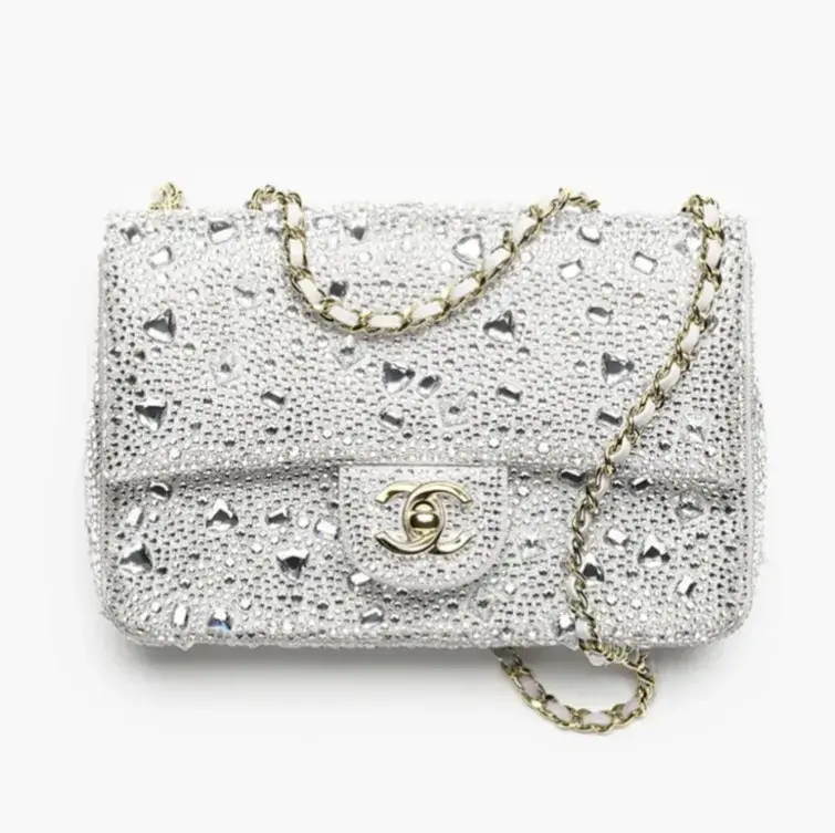 Chanel evening bag strass gold tone metal AS4297B25644AC885