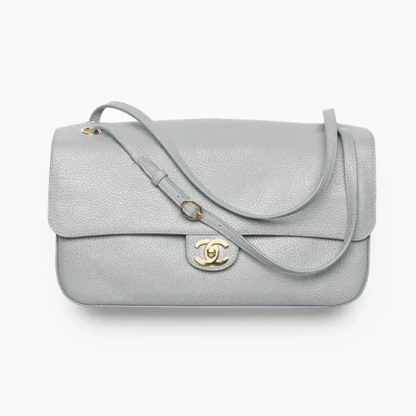 Chanel maxi flap bag grained calfskin gold tone metal AS6231B24332UA206