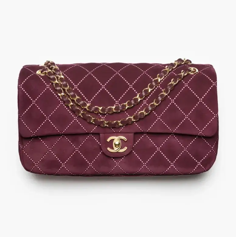 Chanel maxi flap bag suede calfskin gold tone metal AS6627B25748U7942
