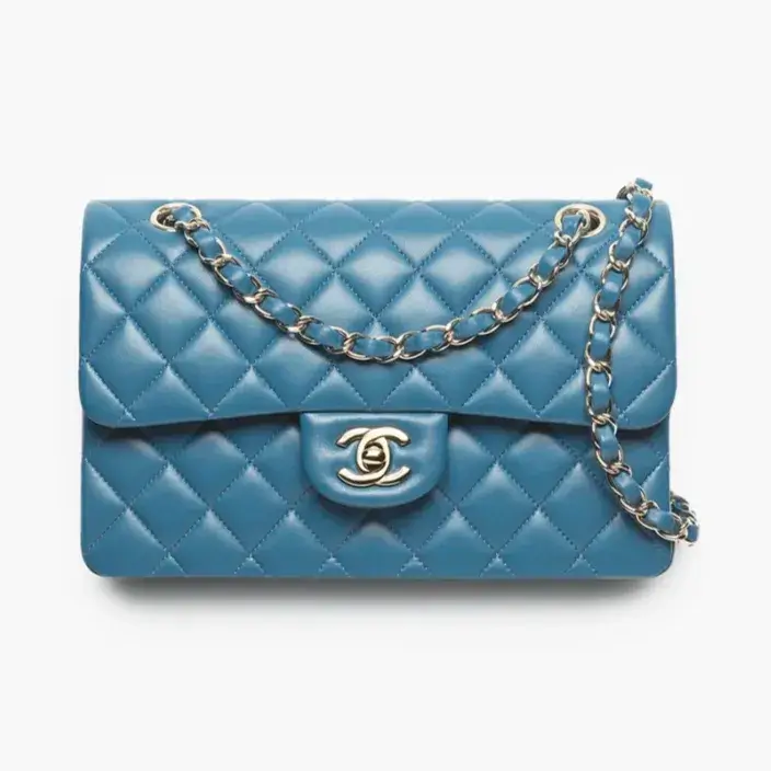 Chanel small classic handbag lambskin gold tone metal A01113Y04059UB639