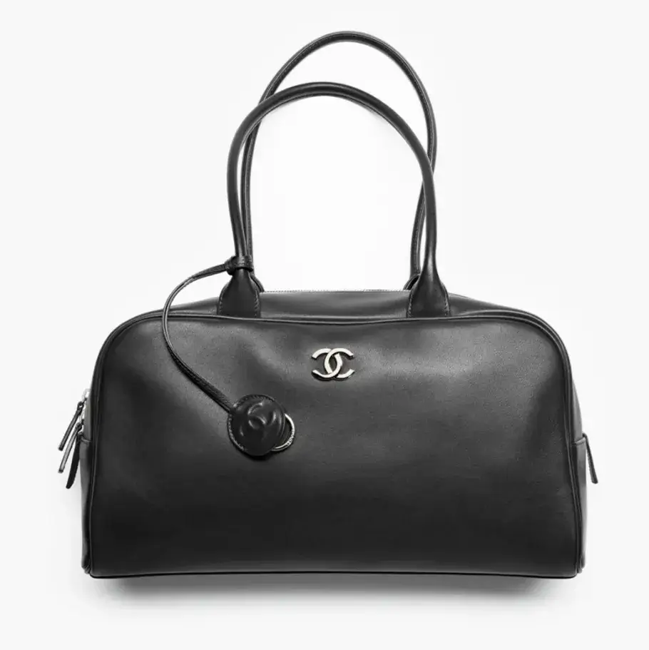chanel large bowling bag calfskin silver tone metal AS6211B25711UB662
