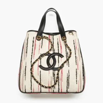 chanel small shopping bag canvas gold tone metal AS6200B25749UD596