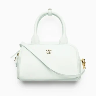 Chanel clutch with leather strap calfskin gold tone metal AP5528B23874U8376