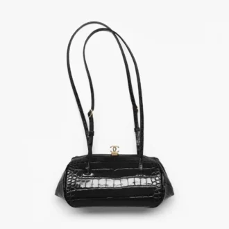 Chanel clutch with leather strap crocodile embossed calfskin gold tone metal AP5360B2487994305