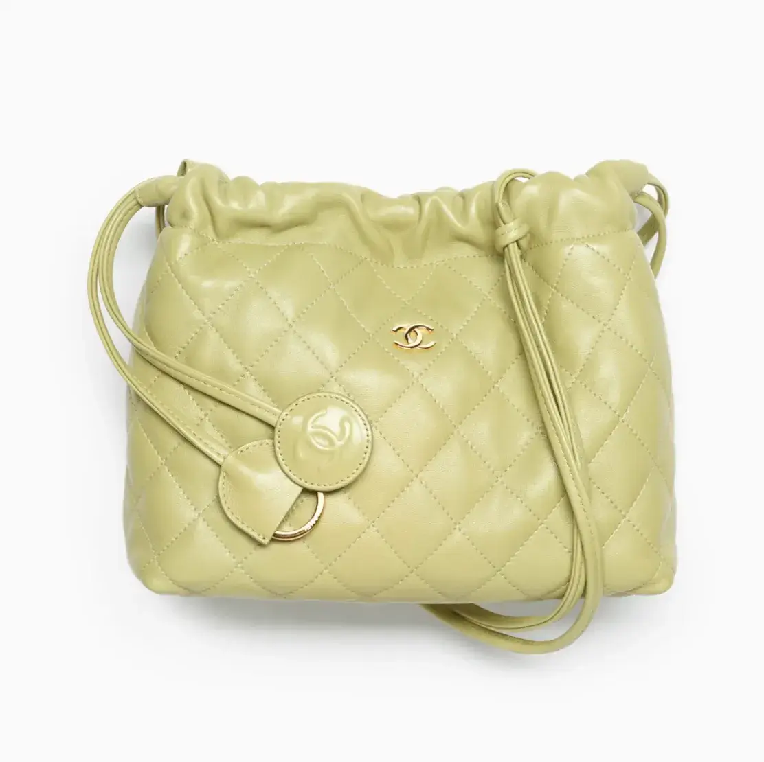 Chanel clutch with leather strap lambskin gold tone metal AP5227B23914UC018