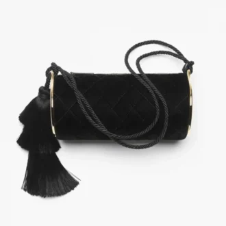 Chanel clutch with strap velvet gold tone metal AP5310B2463894305
