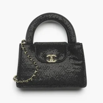 Chanel evening bag strass gold tone metal AS4297B25644AC885 front