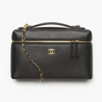 Chanel large vanity with chain grained calfskin gold tone metal AP5347B2477594305