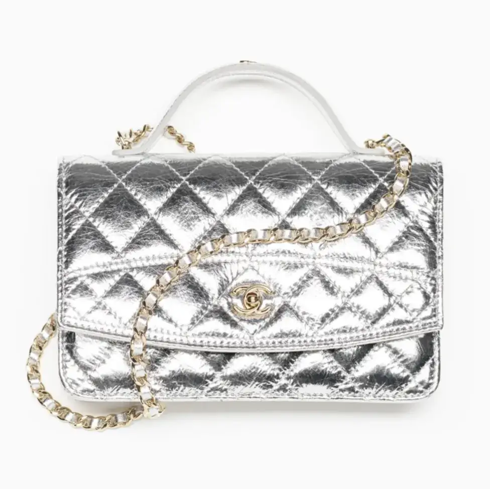 Chanel wallet on chain metallic calfskin gold tone metal AP5472B25517UB700