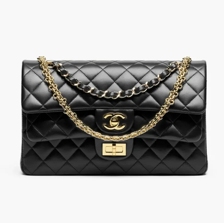 Chanel flap bag lambskin gold tone metal AS6528B2556894305