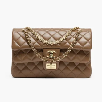 Chanel flap bag lambskin gold tone metal AS6528B25568UC897