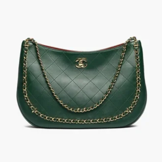 Chanel hobo handbag lambskin gold tone metal AS6630B26305UC879