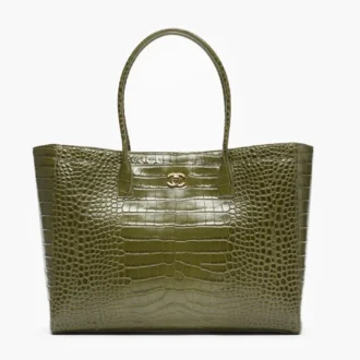 Chanel large shopping bag crocodile embossed calfskin gold tone metal AS6239B24144UE238