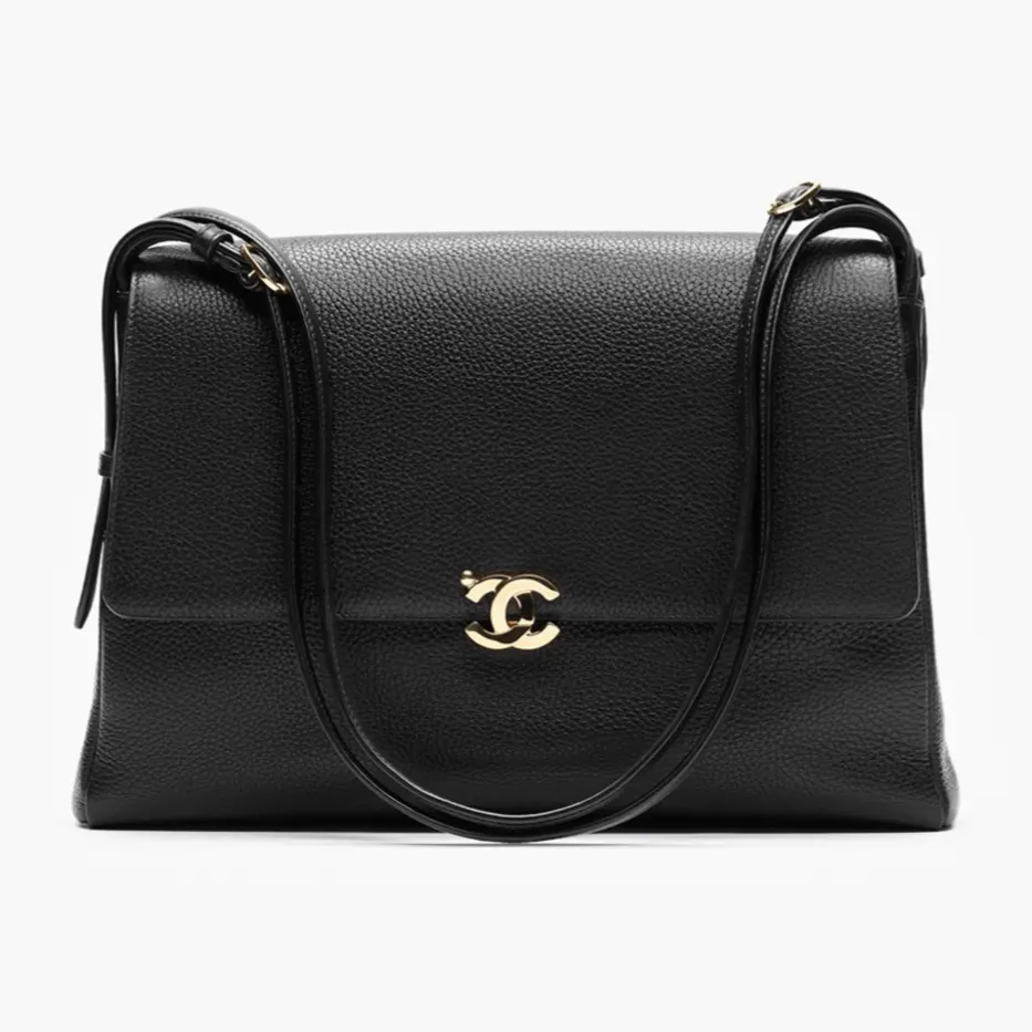Chanel maxi flap bag grained calfskin gold tone metal AS6482B2605694305