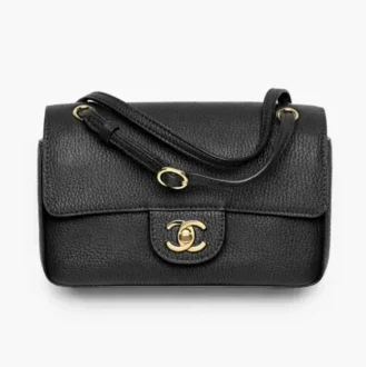 Chanel mini flap bag grained calfskin gold tone metal AS6573B2433294305