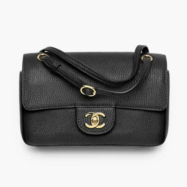 Chanel mini flap bag grained calfskin gold tone metal AS6573B2433294305