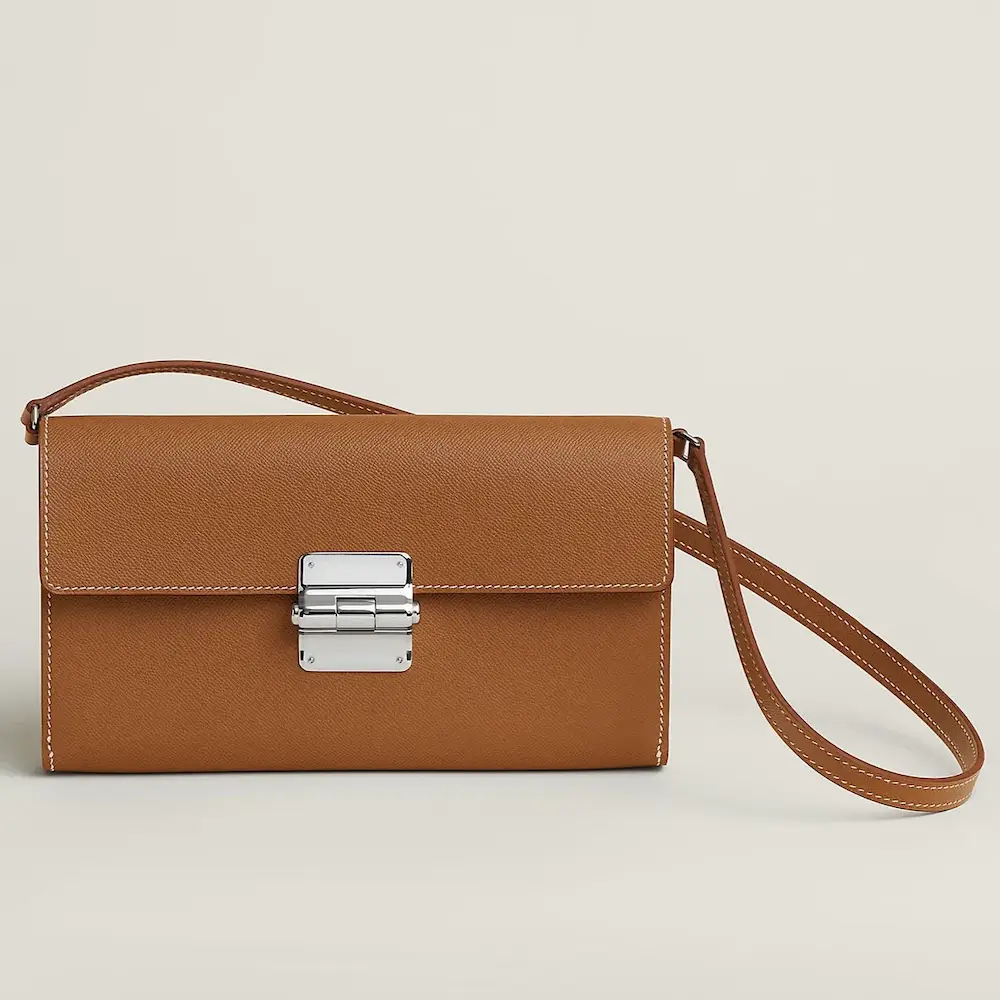Hermes charniere to go pouch H086024CK37 Gold