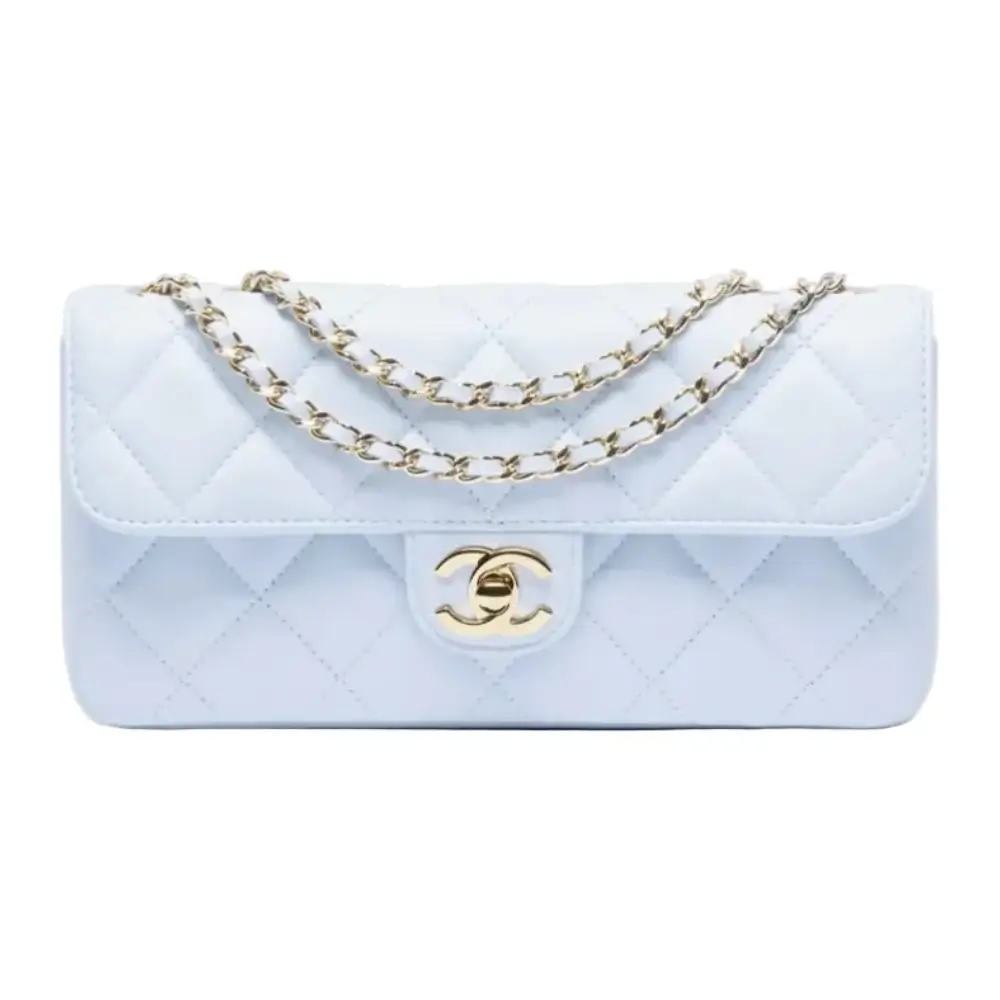 Chanel Flap Bag (East West) Light Blue AS6430
