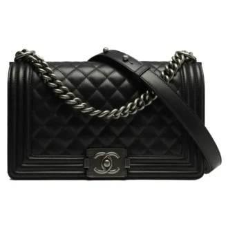 Chanel boy chanel handbag calfskin ruthenium finish metal A67086Y099539430 1