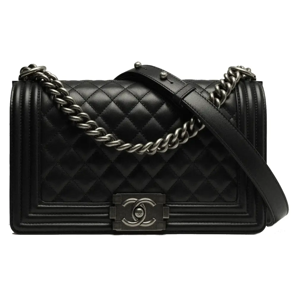 Chanel boy chanel handbag calfskin ruthenium finish metal A67086Y099539430 1