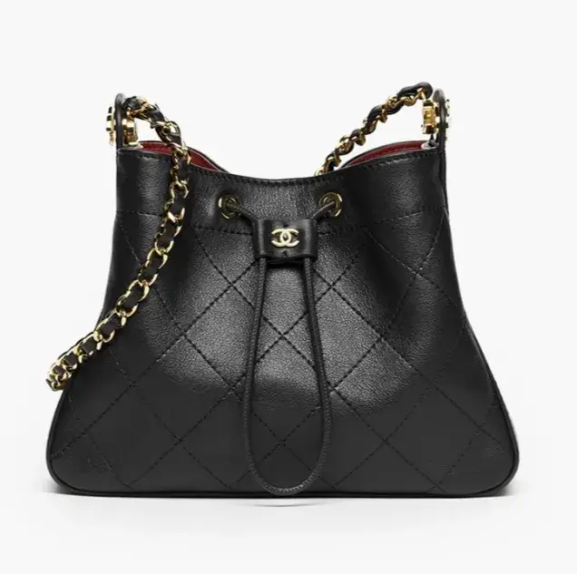 Chanel bucket bag lambskin calfskin gold tone metal AS6546B2621494305 (1)