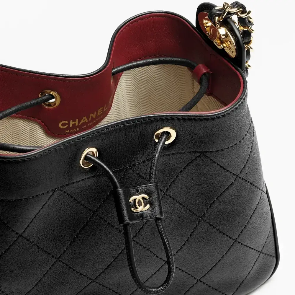 Chanel Bucket Bag interior view
