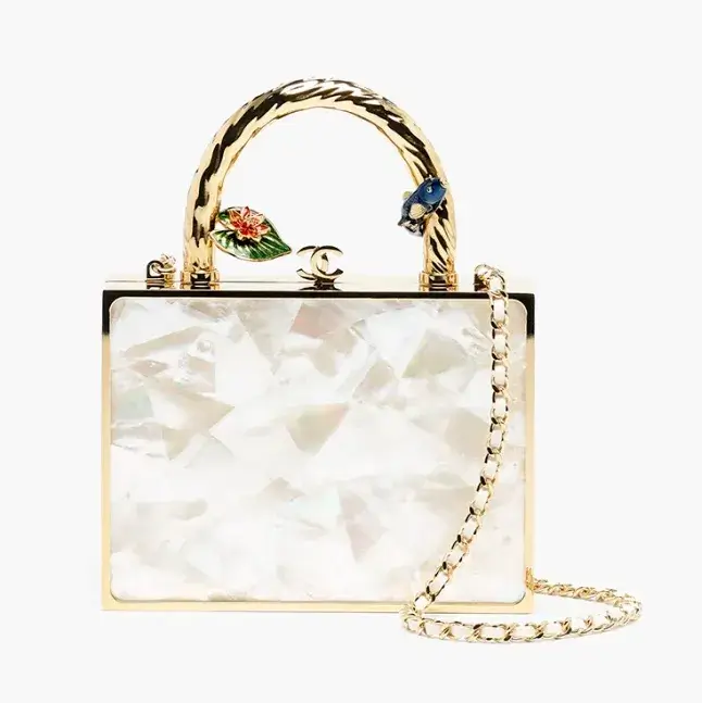 Chanel evening bag mother of pearl enamel gold tone metal AS6650B26667UF236 (1)