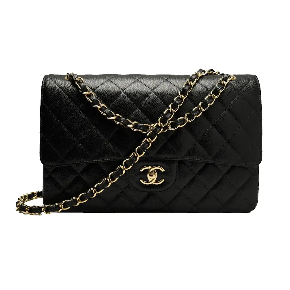 Chanel jumbo classic handbag grained calfskin gold tone metal A58600Y01864C3906 3