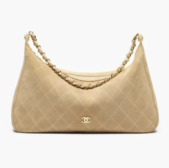 Chanel large hobo bag suede calfskin gold tone metal AS6547B26456U9390 (1)