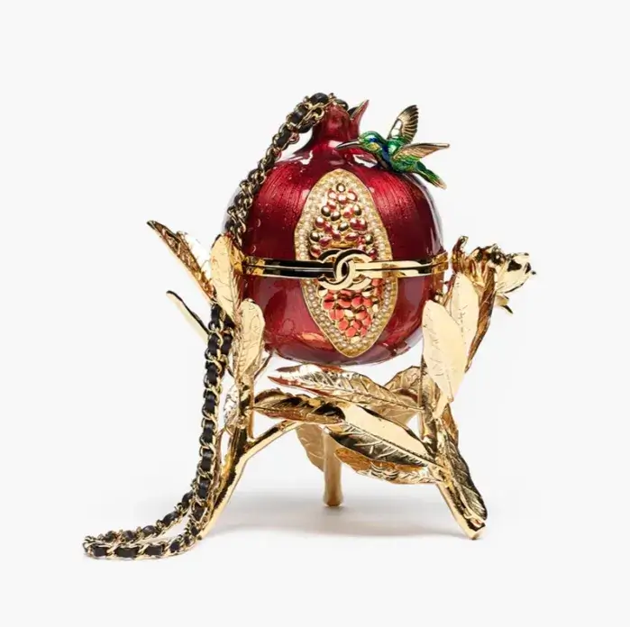 Chanel pomegranate minaudiere enamel imitation pearls gold tone metal AS6647B26663UF239 (1)