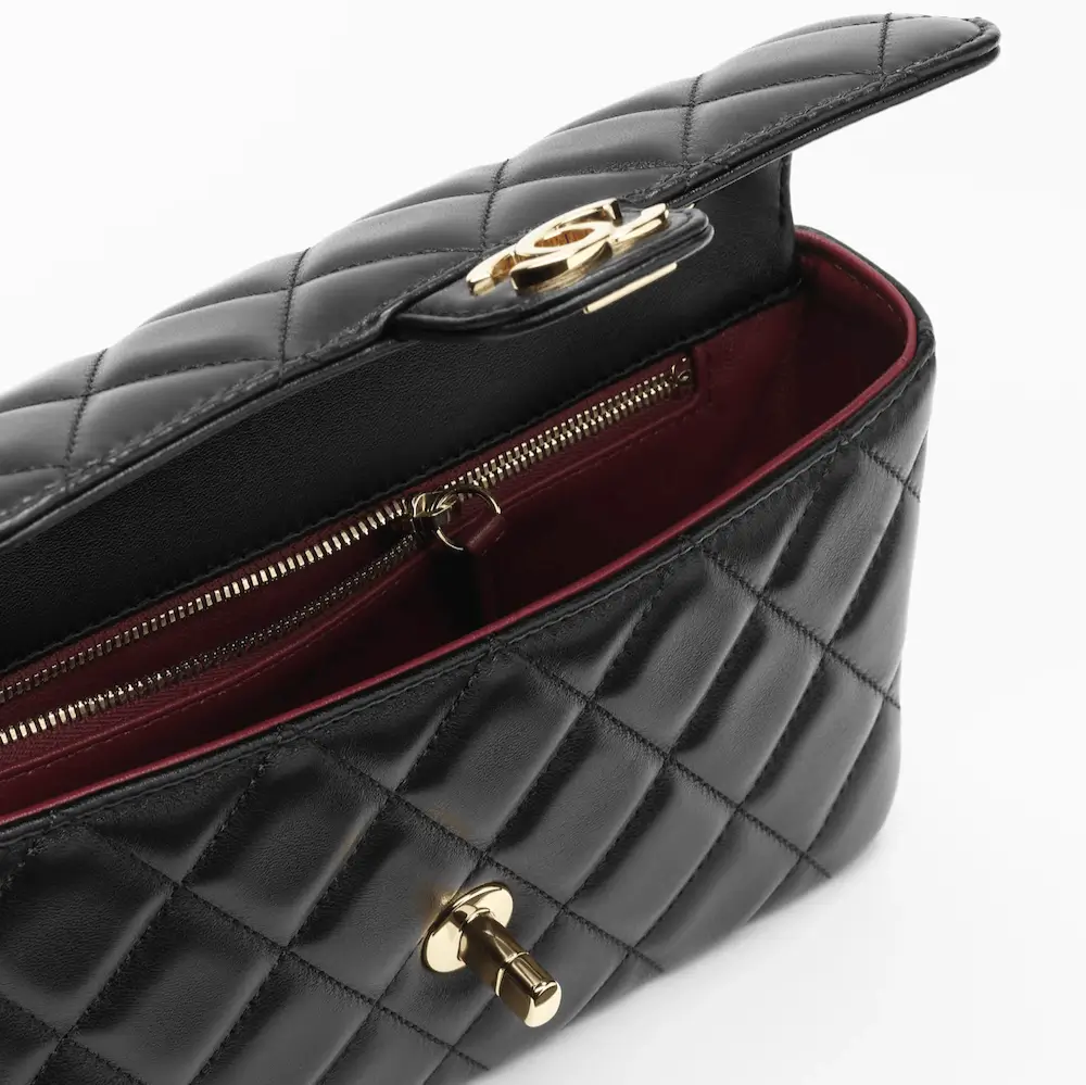 Chanel small flap bag lambskin gold tone metal AS6430B2482594305 3