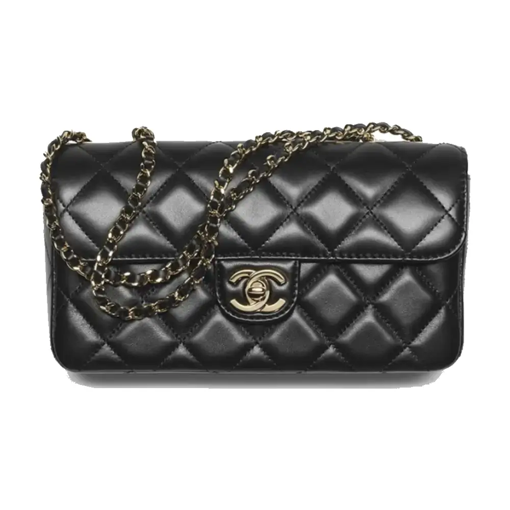 Chanel small flap bag lambskin gold tone metal AS6430B2482594305 front image