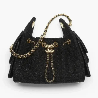 chanel 25 mini handbag cotton wool tweed gold tone metal AS5631B2507194305