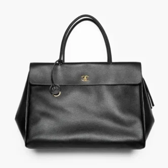 chanel large shopping bag grained calfskin gold tone metal AS6289B2424894305