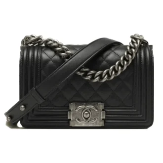 small boy chanel handbag calfskin ruthenium finish metal A67085Y0995394305